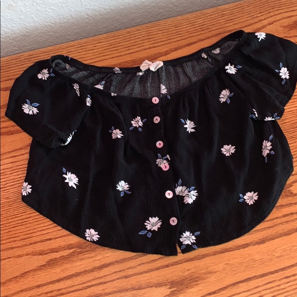 Off the shoulder crop top